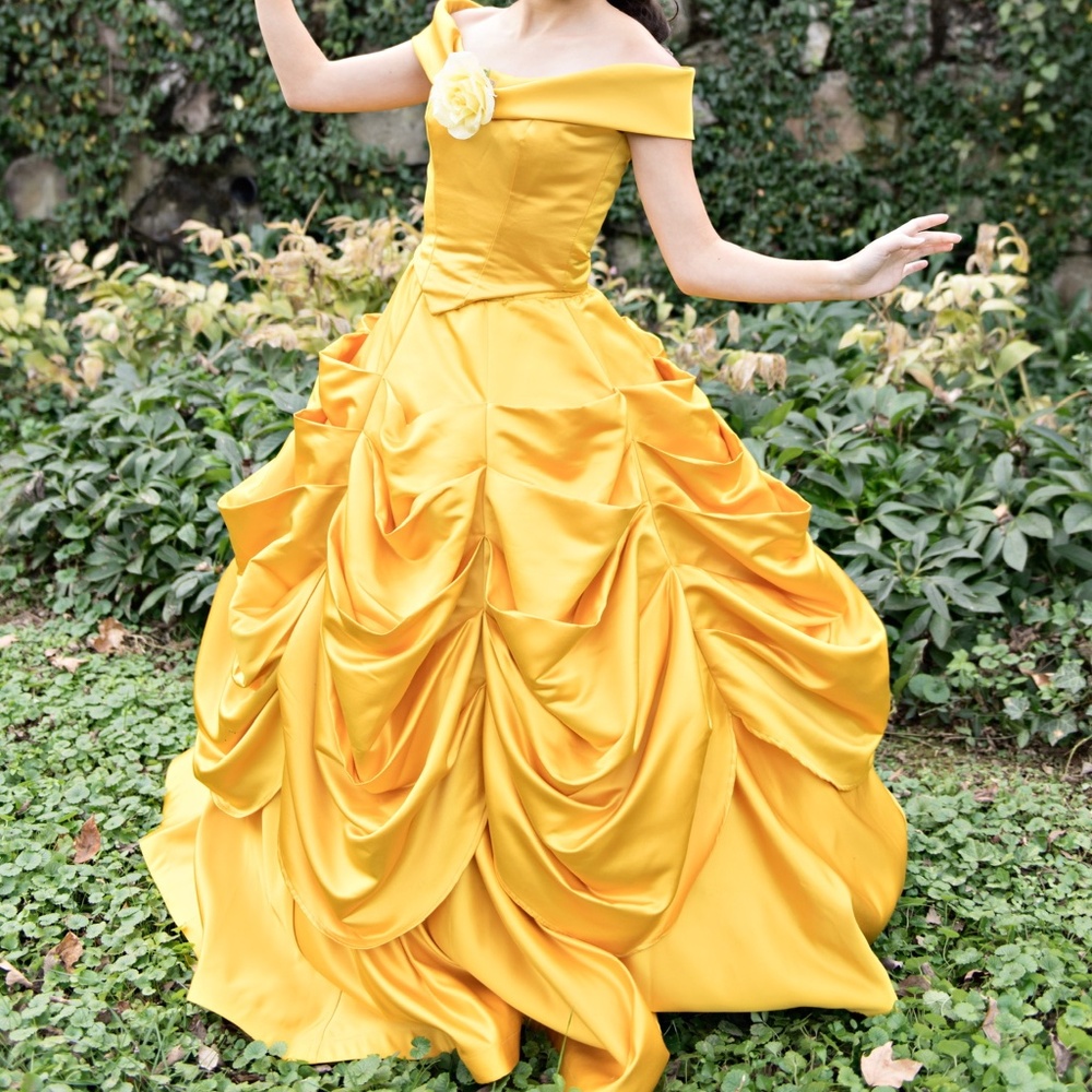Adult Princess Belle Gown Beauty and The Beast Yellow Dress